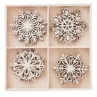 Dalprint, śnieżynki drewniane, 20 szt.