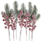 Dalprint, szronione gałązki dekoracyjne z owocami, 26 cm, 10 szt.