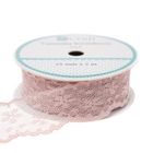 Dalprint, tasiemka koronkowa, pudrowo-rózowa, 2,5 cm x 2m