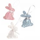 Dalprint, zawieszki pastelowe, króliczki, 11 cm, 3 szt.