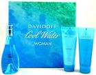 Davidoff, Cool Water Woman, zestaw upominkowy, woda toaletowa, w sprayu, 100 ml + żel pod prysznic, 75 ml + balsam do ciała, 75 ml