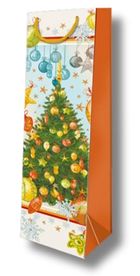 DaVinci, torebka ozdobna, choinka złota, butelka