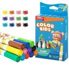 Deli, flamastry zmywalne z fibrową końcówką, 12 kolorów