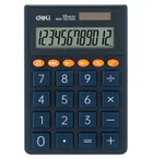 Deli, kalkulator kieszonkowy, granatowy, 12 cyfrowy wyświetlacz