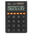 Deli, kalkulator kieszonkowy, szary, 12 cyfrowy wyświetlacz