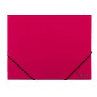 Deli, teczka z gumką narożną, A4, różowa