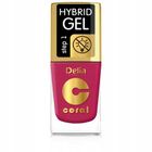 Delia Cosmetics, Coral Hybrid Gel, lakier hybrydowy do paznokci, 103 juicy raspberry, 11 ml