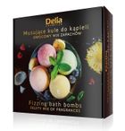 Delia Cosmetics, musujące kule do kąpieli, owocowy zapach, 4-100g