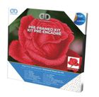 Diamond Dotz, diamentowa mozaika, Czerwona róża, 33-33 cm