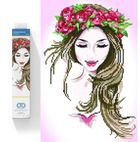 Diamond Dotz, diamentowa mozaika, Piękność w wianku, 36-49 cm