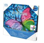 Diamond Dotz, diamentowa mozaika, Różowy motyl, 33-33 cm