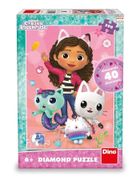 Dino, Koci Domek Gabi, puzzle z diamencikami, 200