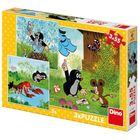 Dino, Krecik i spodenki, puzzle, 3-55 elementów