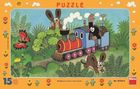 Dino Toys, Krecik i ciuchcia, puzzle ramkowe, 15 elementów