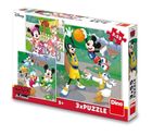 Dino Toys, Myszka Miki, Sportowcy, puzzle, 3-55 elementów