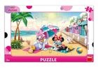 Dino Toys, Myszka Minnie, Na plaży, puzzle ramkowe, 15 elementów