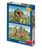 Dino Toys, Walczące dinozaury, puzzle, 2-48 elementów