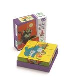 Djeco, Rodzinka, drewniane klocki/puzzle, 9 elementów
