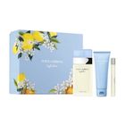 Dolce & Gabbana, Light Blue Woman, zestaw, woda toaletowa, spray, 100 ml + krem do ciała, 75 ml + miniatura wody toaletowej, 10 ml