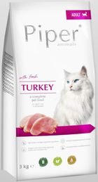Dolina Noteci, Piper Animals, Adult, sucha karma dla dorosłych kotów, indyk, 3 kg