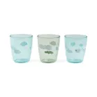 Done by Deer, Happy Clouds, mini szklanki, green, 3 szt.