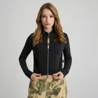 Dopasowana bluza sportowa crop z rozpięciem NOWEAR