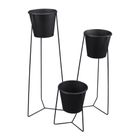 Douceur d, intérieur, kwietnik metalowy, czarny, 62 cm, 50 cm, 24 cm