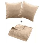 Douceur D'intérieur, Solange, komplet pościeli, welwetowy, narzuta + 2 poszewki na poduszki