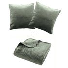 Douceur D'intérieur, Solange, welwetowy komplet pościeli, narzuta + 2 poszewki na poduszki