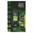Dove Men+Care, Refresh, zestaw prezentowy: dezodorant w sprayu + żel pod prysznic