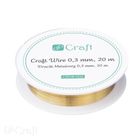 DP Craft, drucik metalowy, złoty, 0,3 mm, 20m
