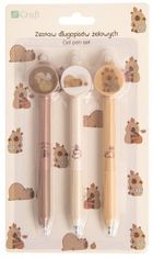 DP Craft, Kapibara, długopisy żelowe, niebieskie, 3 szt.