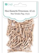 DP Craft, klamerki mini drewniane, 2,5 cm, 30 szt.