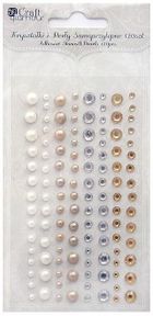 DP Craft, kryształki i perły samoprzylepne, nature tones