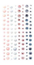 DP Craft, kryształki i perły samoprzylepne, Sweet PInk & Blue, 120 szt.