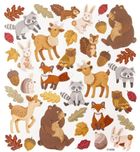 DP Craft, naklejki brokatowe, leśne zwierzaki