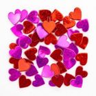 DP Craft, naklejki z pianki, serca holograficzne, 60 szt.