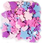 DP Craft, naklejki z pianki, serca, kwiatki, motyle, 100 szt.