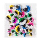 DP Craft, ruchome oczka z rzęsami, kolorowe, 36 szt.