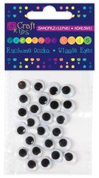 DP Craft, samoprzylepne, ruchome oczka, 10 mm, 24 szt.