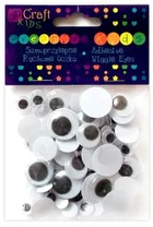 DP Craft, samoprzylepne, ruchome oczka, 75 szt. mix