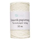 Dp Craft, sznurek papierowy skręcany, ecru, 50 m