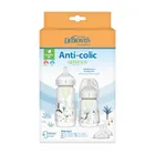 Dr Brown's, Options+, zestaw startowy: butelka, 150 ml + butelka, 270 ml + smoczek, poziom 1, 2 szt. + smoczek, poziom 2, 2 szt. + szczoteczka