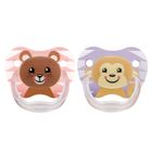 Dr Brown`s, Prevent, smoczek ortodontyczny, zwierzęta, 6-12m, różowy, 2 szt.