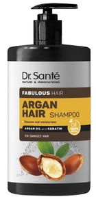 Dr. Sante, Argan Hair, szampon oczyszczająco-nawilżający z olejem arganowym i keratyną, 1000 ml