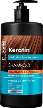 Dr. Sante, Keratin, szampon do włosów matowych i łamliwych, 1000 ml