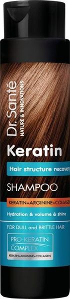 Dr. Sante, Keratin, szampon do włosów matowych i łamliwych, 250 ml