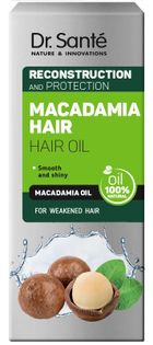 Dr. Sante, Macadamia Hair, olejek odbudowujący do włosów z olejem makadamia i keratyną, 50 ml