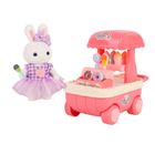 Dreamy, króliczek w lodziarni, zestaw z figurką