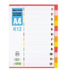 D.Rect, przekładki kartonowe A4, 1-12